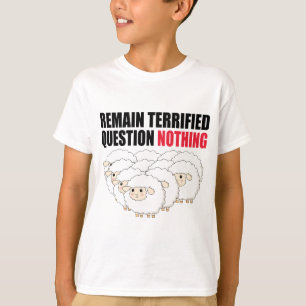 恐怖に満ちた質問を続ける Tシャツ