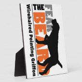 恐怖のあごひげ – 針金髪の指差しグリフォン フォトプラーク (側面)