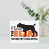 恐怖のあごひげ – 針金髪の指差しグリフォン ポストカード (スタンド正面)