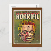 恐怖のゾンビ漫画カバーアートワークヴィンテージ ポストカード (正面/裏面)