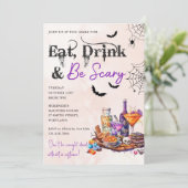 恐怖のハロウィンパーティー招待状 招待状 (スタンド正面)
