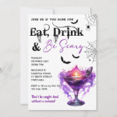 恐怖のハロウィンパーティー招待状 Eat Drink And Be Scary 招待状 (正面)