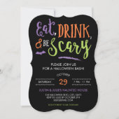 恐怖のハロウィンパーティー招待状 Eat Drink and Be Scary 招待状 (正面)