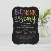 恐怖のハロウィンパーティー招待状 Eat Drink and Be Scary 招待状 (スタンド正面)