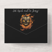 恐怖のハロウィンパーティー オールインワン招待状 (裏面)