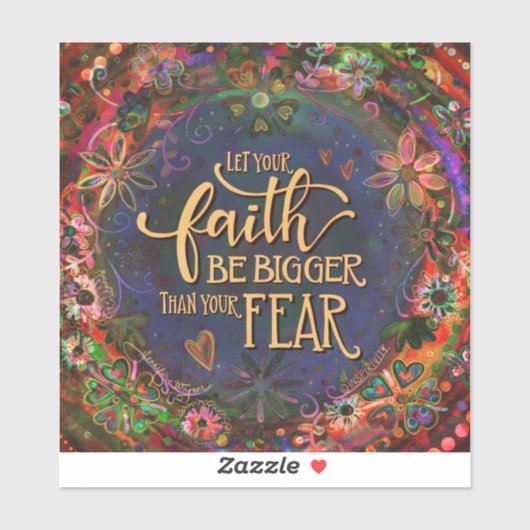 恐怖のフローラへのインスピレーションよりも大きな信仰かわいらし シール (シート)