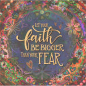 恐怖のフローラへのインスピレーションよりも大きな信仰かわいらし シール (正面)