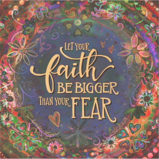 恐怖のフローラへのインスピレーションよりも大きな信仰かわいらし シール (正面)