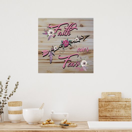 恐怖のポスターに対する信仰 ポスター (キッチン)