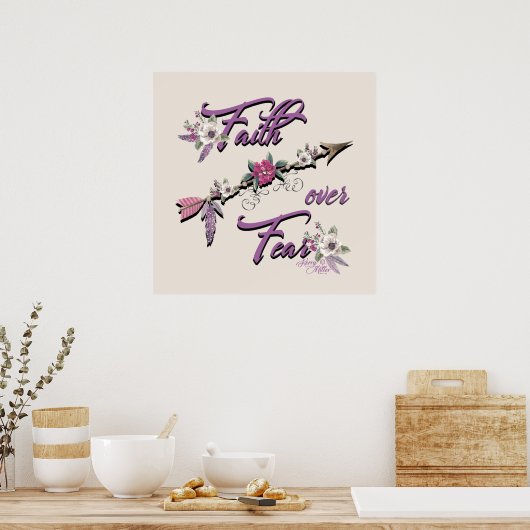 恐怖のポスターに対する信仰 ポスター (キッチン)