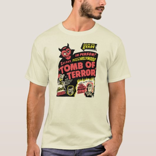 恐怖の幽霊ショーポスター芸術のVintageTomb Tシャツ (正面)