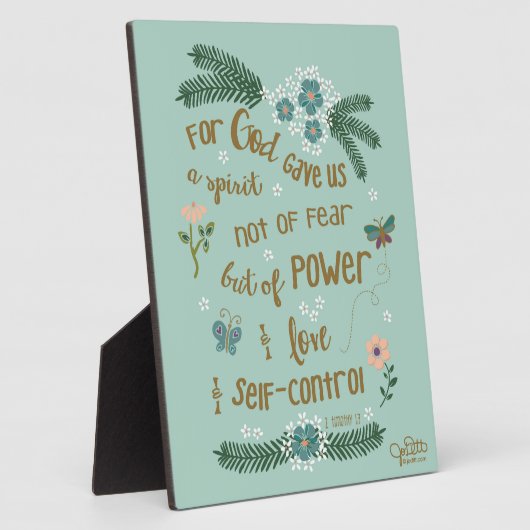 恐怖の手を超えたかわいい聖書の詩の信仰 フォトプラーク (側面)