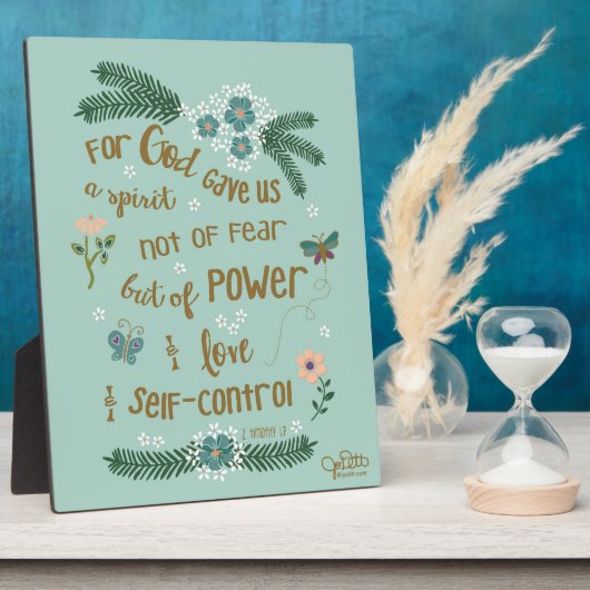 恐怖の手を超えたかわいい聖書の詩の信仰 フォトプラーク (側面)