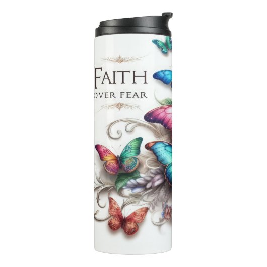 恐怖の数々のタンブラーに対する色の蝶の信仰 タンブラー (回転左)