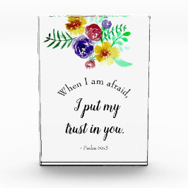 恐怖の水の色の花に関する聖書の引用文 フォトブロック