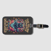 恐怖の猫の冥界の王に頭を下げる ラゲッジタグ (正面横)