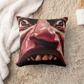 恐怖の男のクローズアップポートレートイラストレーション クッション (ブランケット)