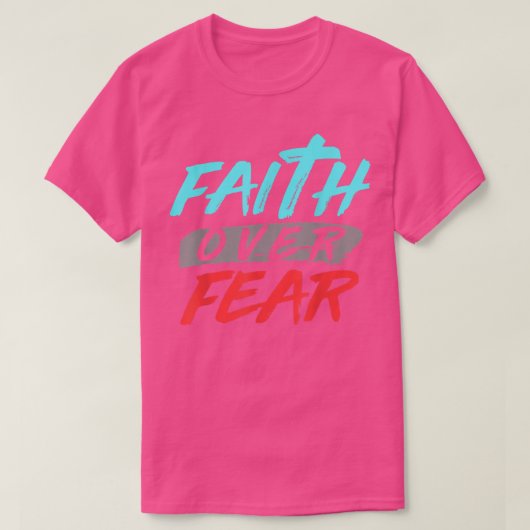 恐怖の神に対する聖書の聖句の信仰 Tシャツ (デザイン正面)