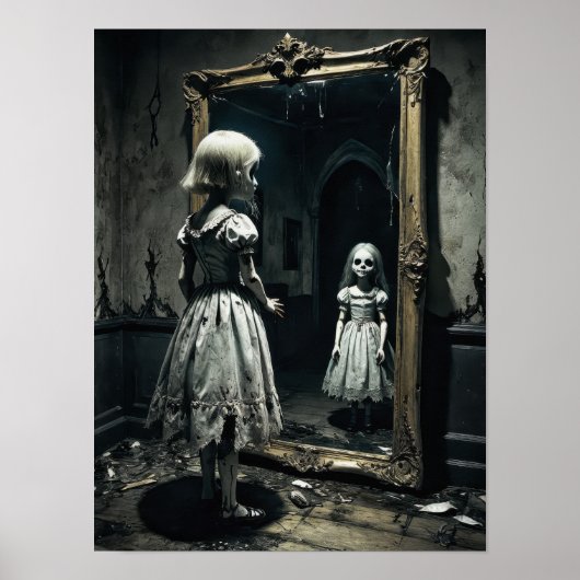 恐怖の雰囲気の呪われた鏡 ポスター (正面)