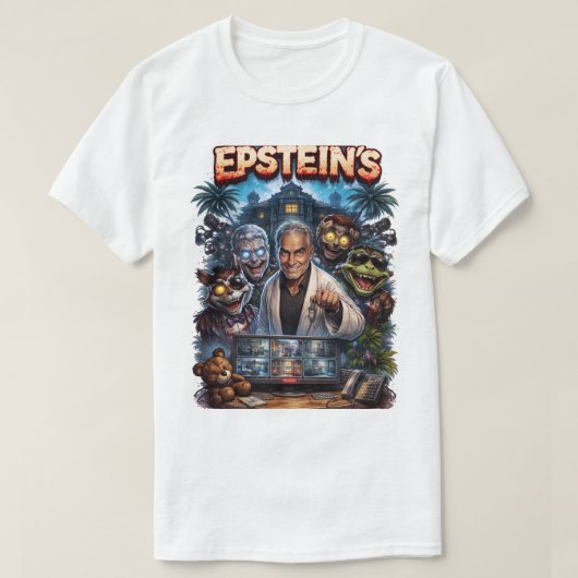 恐怖の5夜間ホラーアイランドTシャツ | 怖い夜 Tシャツ (デザイン正面)