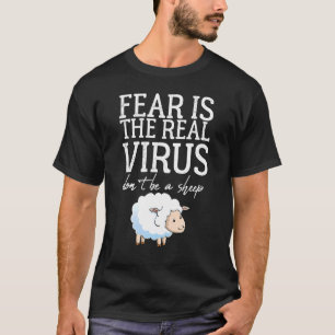 恐怖はウイルス実在が羊のアンチマスクではない Tシャツ