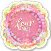 恐怖はピンクではないかわいらしフローラのインスピレーションのシール シール (正面)