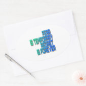 恐怖は一時的なステッカーである 楕円形シール (封筒)