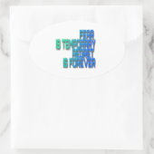 恐怖は一時的なステッカーである 楕円形シール (バッグ)