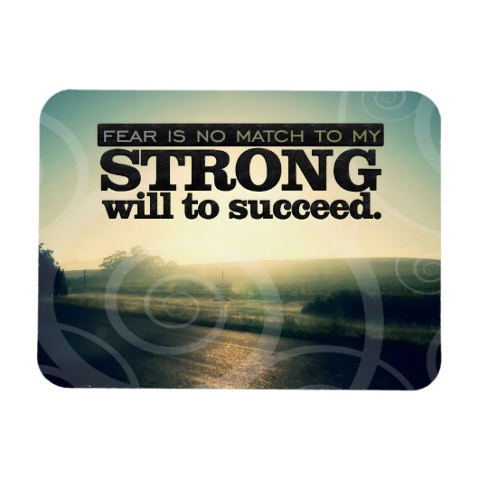 「恐怖は一致しない」モチベーション肯定柔軟 マグネット (横)