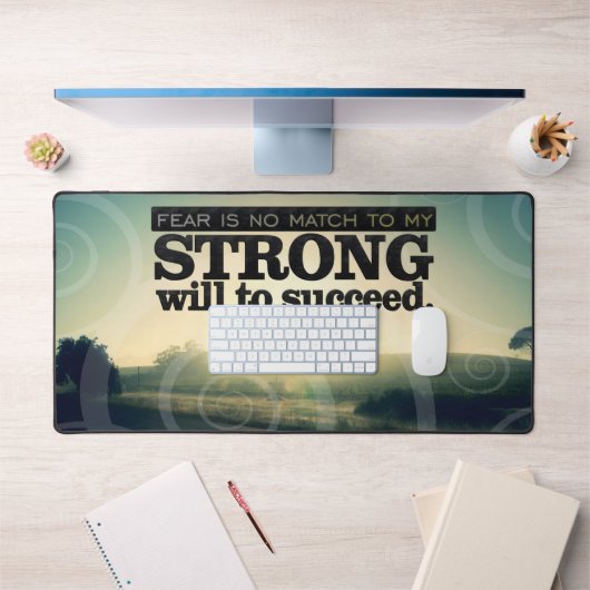 「恐怖は一致しない」モチベーション肯定 デスクマット (オフィス1)