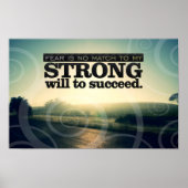 「恐怖は一致しない」モチベーション肯定 ポスター (正面)