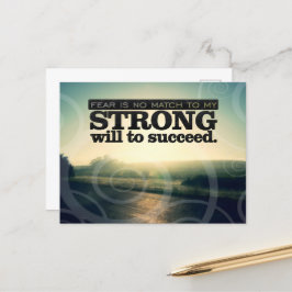 「恐怖は一致しない」モチベーション肯定 ポストカード