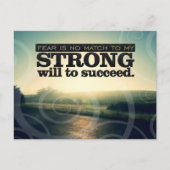 「恐怖は一致しない」モチベーション肯定 ポストカード (正面)