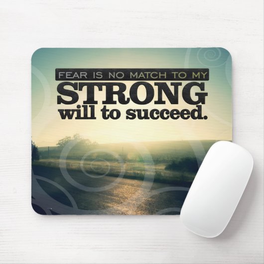 「恐怖は一致しない」モチベーション肯定 マウスパッド (マウス)