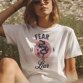 恐怖は嘘つきやる気を起こさせる引用文 Tシャツ