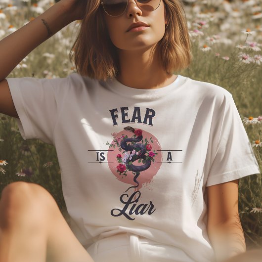 恐怖は嘘つきやる気を起こさせる引用文 Tシャツ