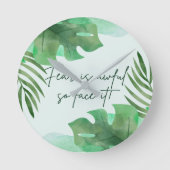 恐怖は恐ろしいから顔だ！ ラウンド壁時計 (正面)