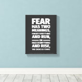 恐怖は2つの意味を持感動的つ引用文ウォールアート キャンバスプリント (インサイチュ (ウッドフロア))