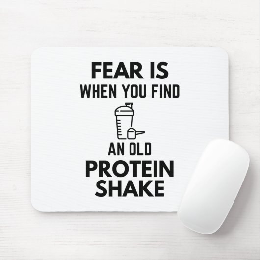 恐怖は、あなたが古いプロテインシェイクジムのハムを見つけたとき マウスパッド (マウス)