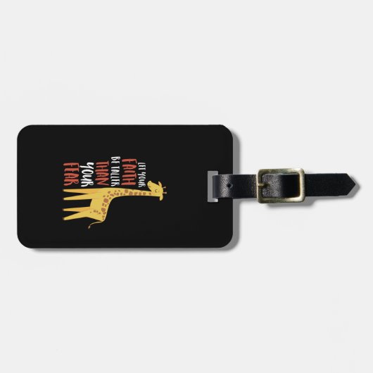 恐怖やる気を起こさせるより高いキリン信仰 ラゲッジタグ (正面横)