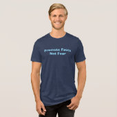 恐怖より事実を トライブレンドTシャツ (正面全面)