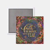 恐怖より大きな信仰インスピリシオかわいらしフローラ マグネット (正面/裏面)