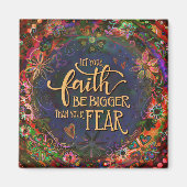 恐怖より大きな信仰インスピリシオかわいらしフローラ マグネット (正面)