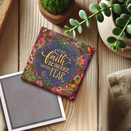 恐怖より大きな信仰インスピリシオかわいらしフローラ マグネット