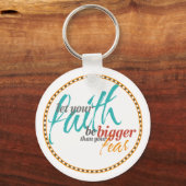 恐怖より大きな信仰引用文 キーホルダー (正面)