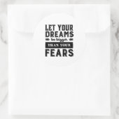 恐怖より大きな夢を見るやる気を起こさせる ラウンドシール (バッグ)