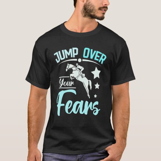 恐怖を乗り越えろ 馬術 Tシャツ (正面)