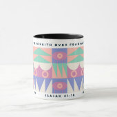 恐怖を信じるクリスチャンやる気を起こさせるモダン マグカップ (中央)