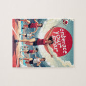 恐怖を受け入れる – かわいいやる気を起こさせるランナー ジグソーパズル (横)