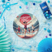 恐怖を受け入れる – かわいいやる気を起こさせるランナー ペーパープレート (パーティー)